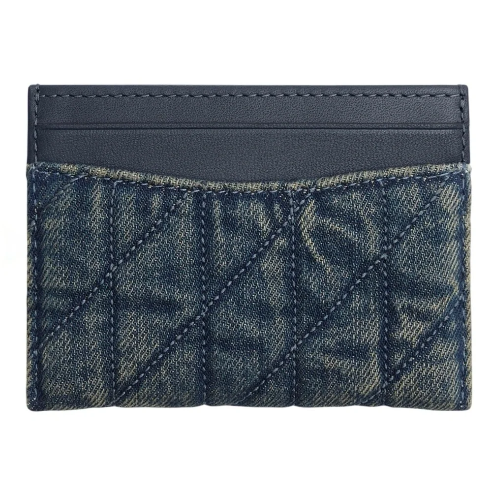 COACH Essential Loved Quilted Denim Card Case